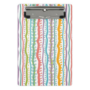 Abstraktes Streifen-Vertikale-Muster Mini Klemmbrett