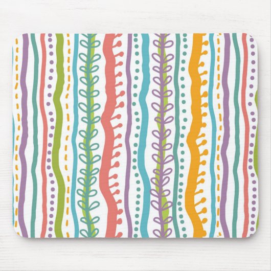 Abstraktes Streifen-Vertikale-Muster Mousepad (Vorne)