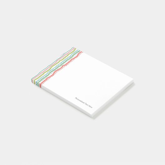 Abstraktes Streifen-Vertikale-Muster Post-it Klebezettel (angewinkelt)