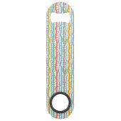 Abstraktes Streifen-Vertikale-Muster Speedflaschenöffner (Rückseite)