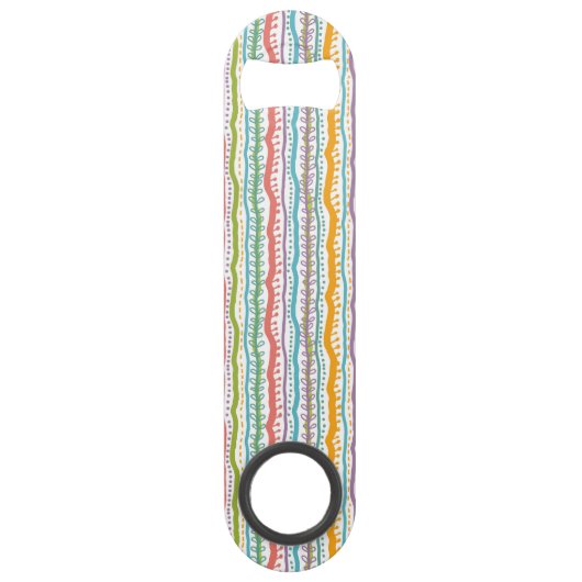 Abstraktes Streifen-Vertikale-Muster Speedflaschenöffner (Vorderseite)