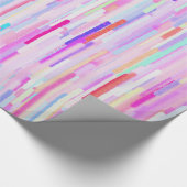 Abstraktes Streifenmuster des rosa aquamarinen Geschenkpapier (Ecke)