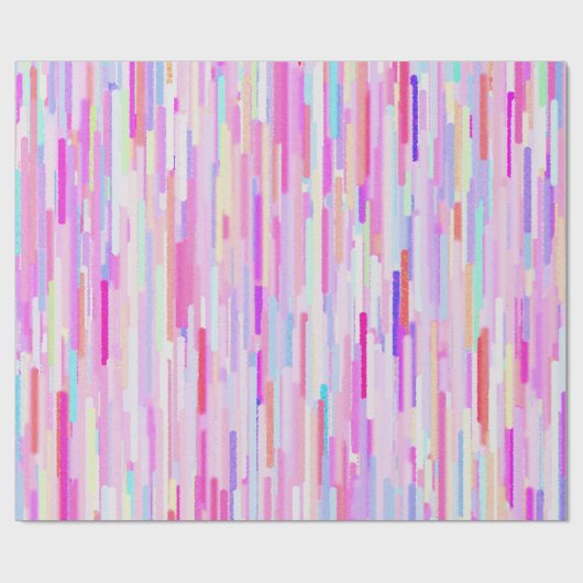 Abstraktes Streifenmuster des rosa aquamarinen Geschenkpapier (Flach)