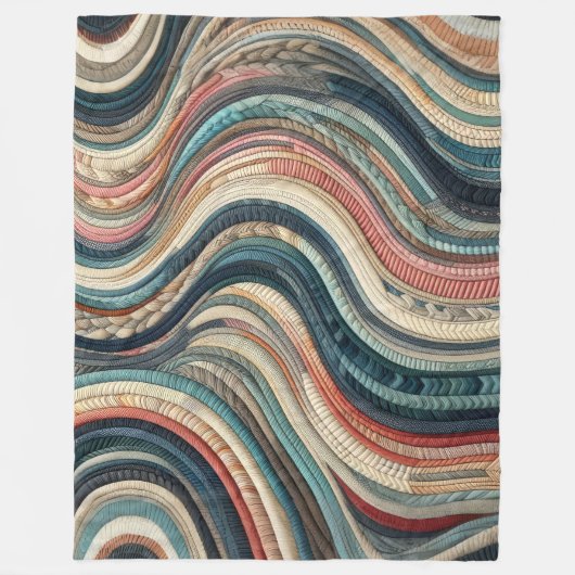Abstraktes Stripdesign Fleecedecke (Vorderseite)