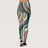 Abstraktes Stripdesign Leggings (Rückseite)