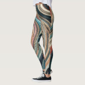 Abstraktes Stripdesign Leggings (Links)