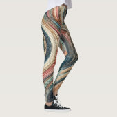 Abstraktes Stripdesign Leggings (Rechts)