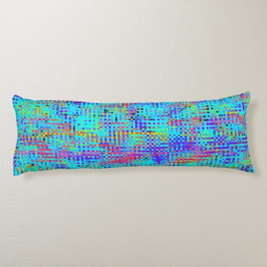 Abstraktes strukturiertes Chaos Seitenschläferkissen (Rückseite)