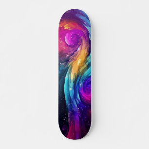 Abstraktes Stück Malerei Galaxie Kunst Skateboard