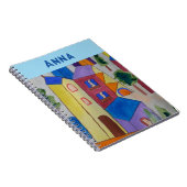 Abstraktes Summer Village Personalisiert Notebook Notizblock (Rechte Seite)