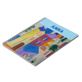 Abstraktes Summer Village Personalisiert Notebook Notizblock (Linke Seite)
