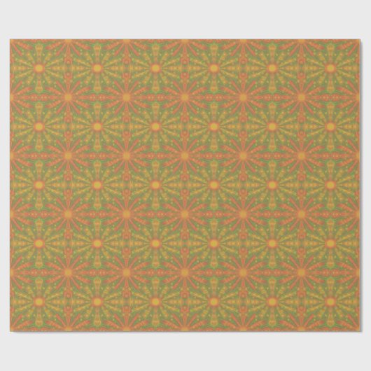 abstraktes "Sunshine"-Muster in orange und gelb Geschenkpapier (Flach)