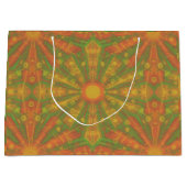 abstraktes "Sunshine"-Muster in orange und gelb Große Geschenktüte (Vorderseite)