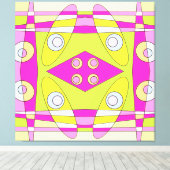 Abstraktes Surfen Bright Pink Green Bubblegum Leinwanddruck (Insitu (Holzboden))