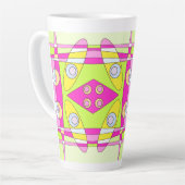 Abstraktes Surfen Bright Pink Green Bubblegum Milchtasse (Linke Ecke)