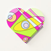 Abstraktes Surfen Bright Pink Green Bubblegum Notizblock (Rückseite)