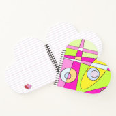 Abstraktes Surfen Bright Pink Green Bubblegum Notizblock (Innenseite)