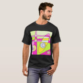 Abstraktes Surfen Bright Pink Green Bubblegum T-Shirt (Vorne ganz)