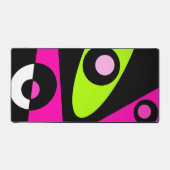 Abstraktes Surfen - Hot Pink Lime Green Black Schreibtischunterlage (Vorderseite)