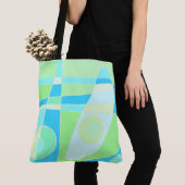 Abstraktes Surfen in Pastellblau Tasche (Von Nahem)