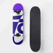 Abstraktes Surfen - Lila Navy Blau Skateboard (Vorderseite)