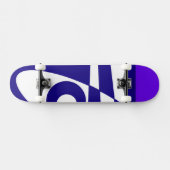 Abstraktes Surfen - Lila Navy Blau Skateboard (Horizontal)