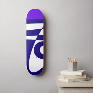 Abstraktes Surfen - Lila Navy Blau Skateboard