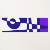 Abstraktes Surfen - Lila Navy Blau Yogamatte (Rückseite (Horizontal))