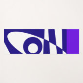 Abstraktes Surfen - Lila Navy Blau Yogamatte (Vorderseite (Horizontal))