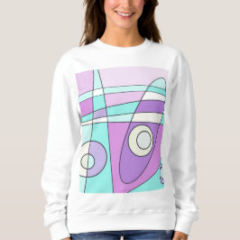 Abstraktes Surfen Pastel Türkis Lilac Sweatshirt