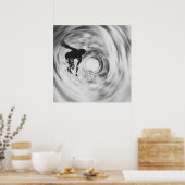 Abstraktes Surfer-Silhouette-Poster Poster (Küche)