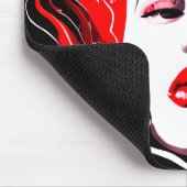 Abstraktes surreales Portrait der Frau Mousepad (Ecke)