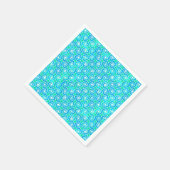 Abstraktes Swirbelmuster - Blau, Jade grün und Wei Serviette (Ecke)