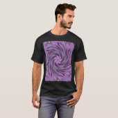 Abstraktes Swirl-Pink-Hydrangea-Muster T-Shirt (Vorne ganz)