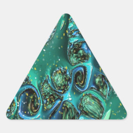 Abstraktes Swirling Dreieckiger Aufkleber