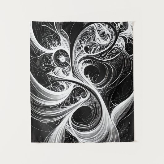 Abstraktes Swirling Mini-Netzwerk-Tapestry Wandteppich (Vorderseite)