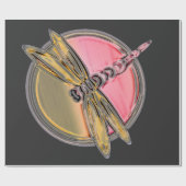 Abstraktes Symbol der Dragonfly Art Geschenkpapier (Flach)