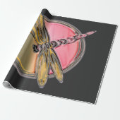 Abstraktes Symbol der Dragonfly Art Geschenkpapier (Ungerollt)