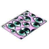 Abstraktes Symbol für das Bergauge Notizblock (Linke Seite)