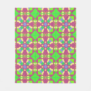 Abstraktes symmetrisches Design Fleecedecke