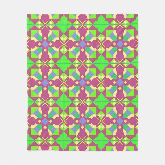 Abstraktes symmetrisches Design Fleecedecke (Vorderseite)