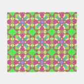Abstraktes symmetrisches Design Fleecedecke (Vorderseite (Horizontal))