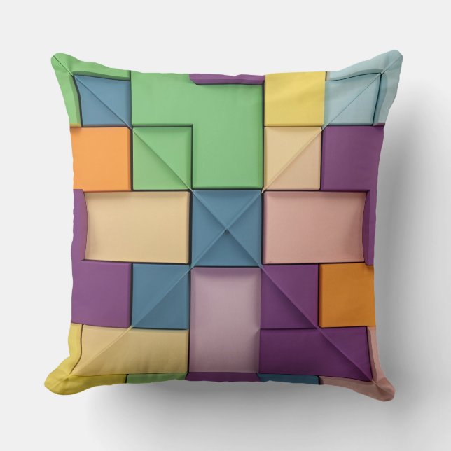 Abstraktes symmetrisches Design Kissen (Vorderseite)