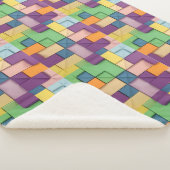 Abstraktes symmetrisches Design Sherpadecke (3/4)