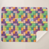 Abstraktes symmetrisches Design Sherpadecke (Vorderseite (Horizontal))