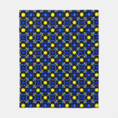 Abstraktes symmetrisches geometrisches Muster Fleecedecke (Vorderseite)