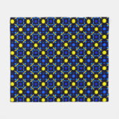 Abstraktes symmetrisches geometrisches Muster Fleecedecke (Vorderseite (Horizontal))