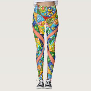 Abstraktes System Leggings