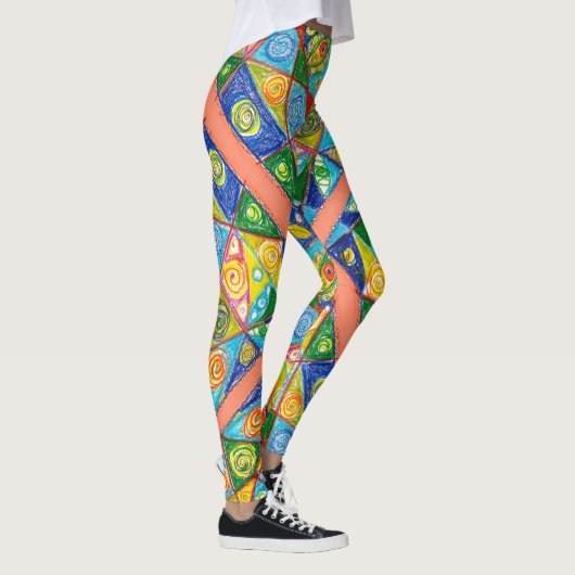 Abstraktes System Leggings (Rechts)