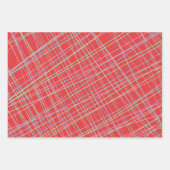 Abstraktes Tartan-Muster Geschenkpapier Set (Vorderseite 2)